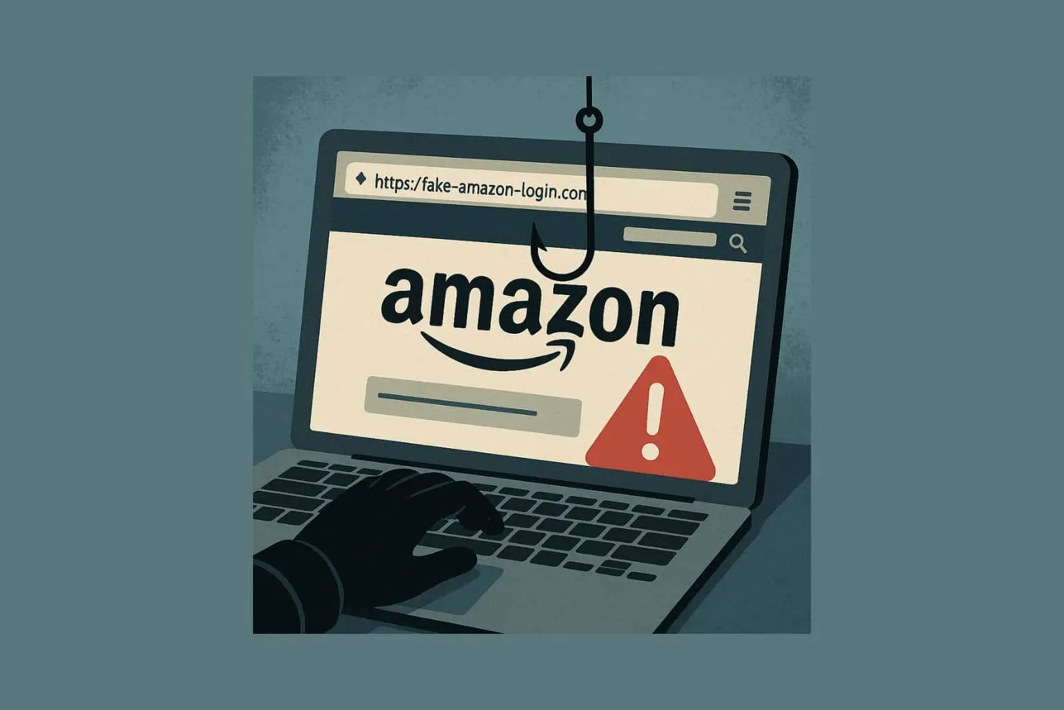 Web falsa que imita a Amazon durante el Prime Day, con señales de alerta y elementos de phishing