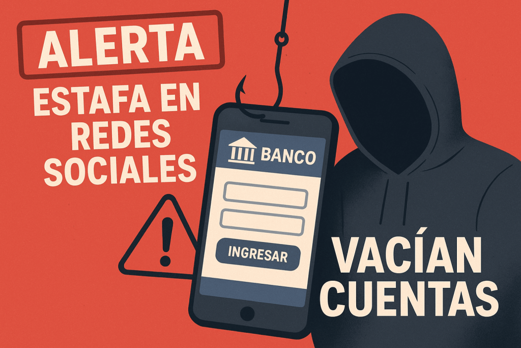 alerta por estafa en redes sociales en Argentina, utilizan falsa web para vaciar cuenta bancaria