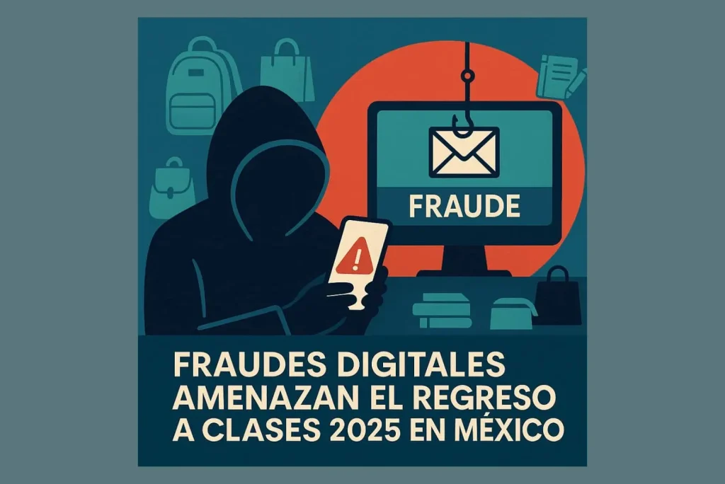 Fraudes en el regreso a clases 2025 en México, con estafas en útiles escolares, becas falsas y compras online fraudulentas