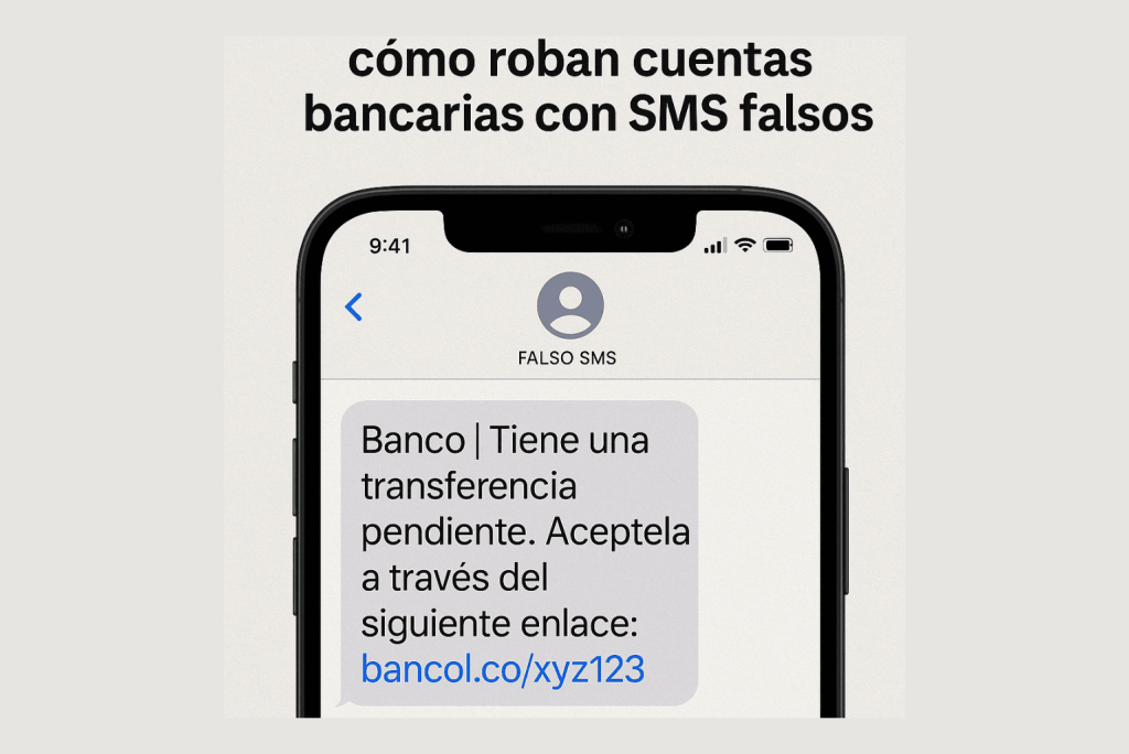 Smishing en Colombia: fraude bancario con SMS falsos