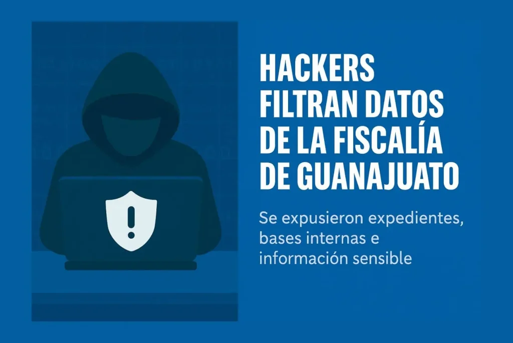 Hacker ilustrado sobre ciberataque y filtración de datos en la Fiscalía de Guanajuato
