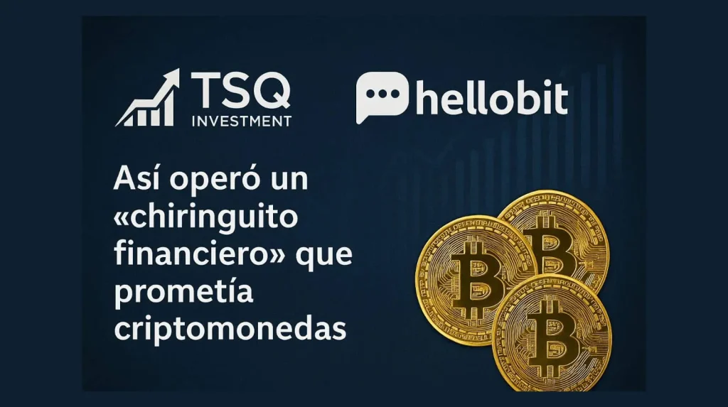 TSQ Investment y Hellobit, fraude financiero con criptomonedas.