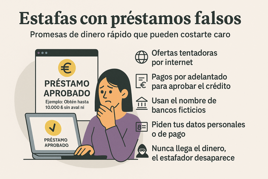 estafas con préstamos falsos y señales de alerta financieras