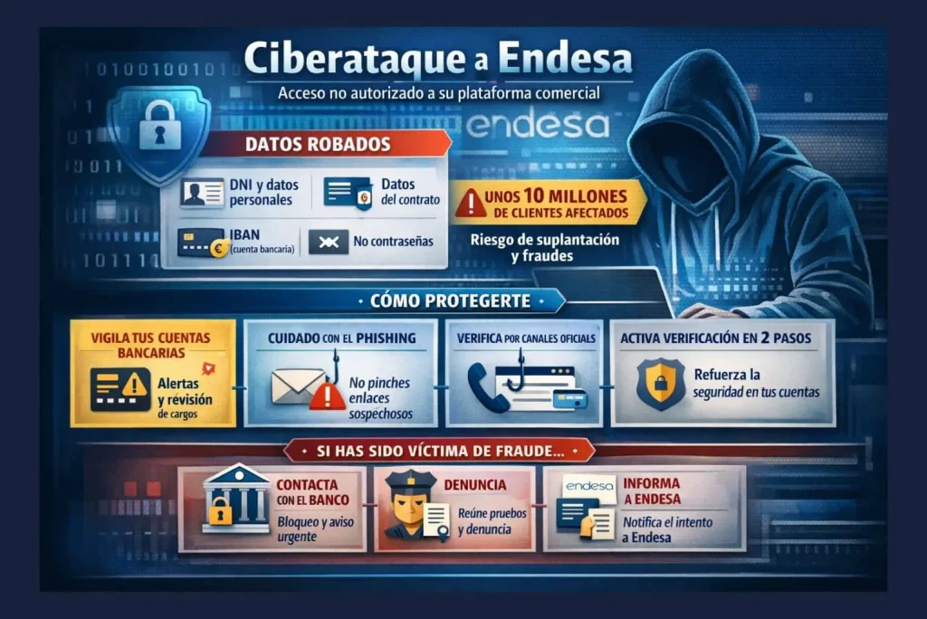 Brecha de datos en Endesa: acceso no autorizado y recomendaciones de seguridad