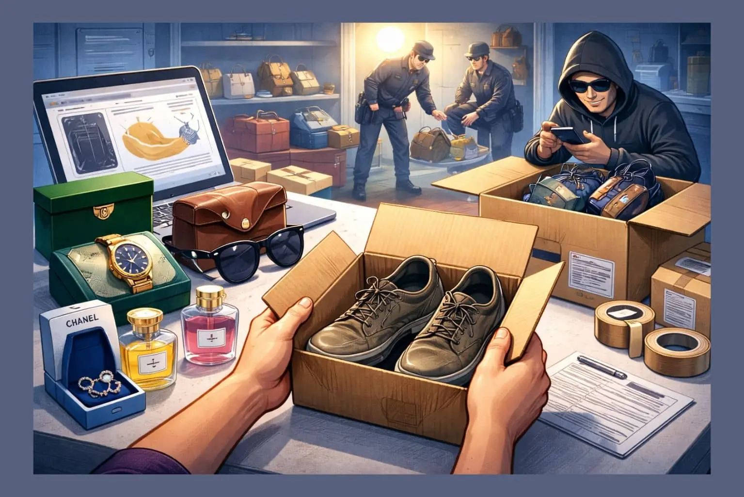Estafa devoluciones online con “cambiazo” y reventa de productos de lujo