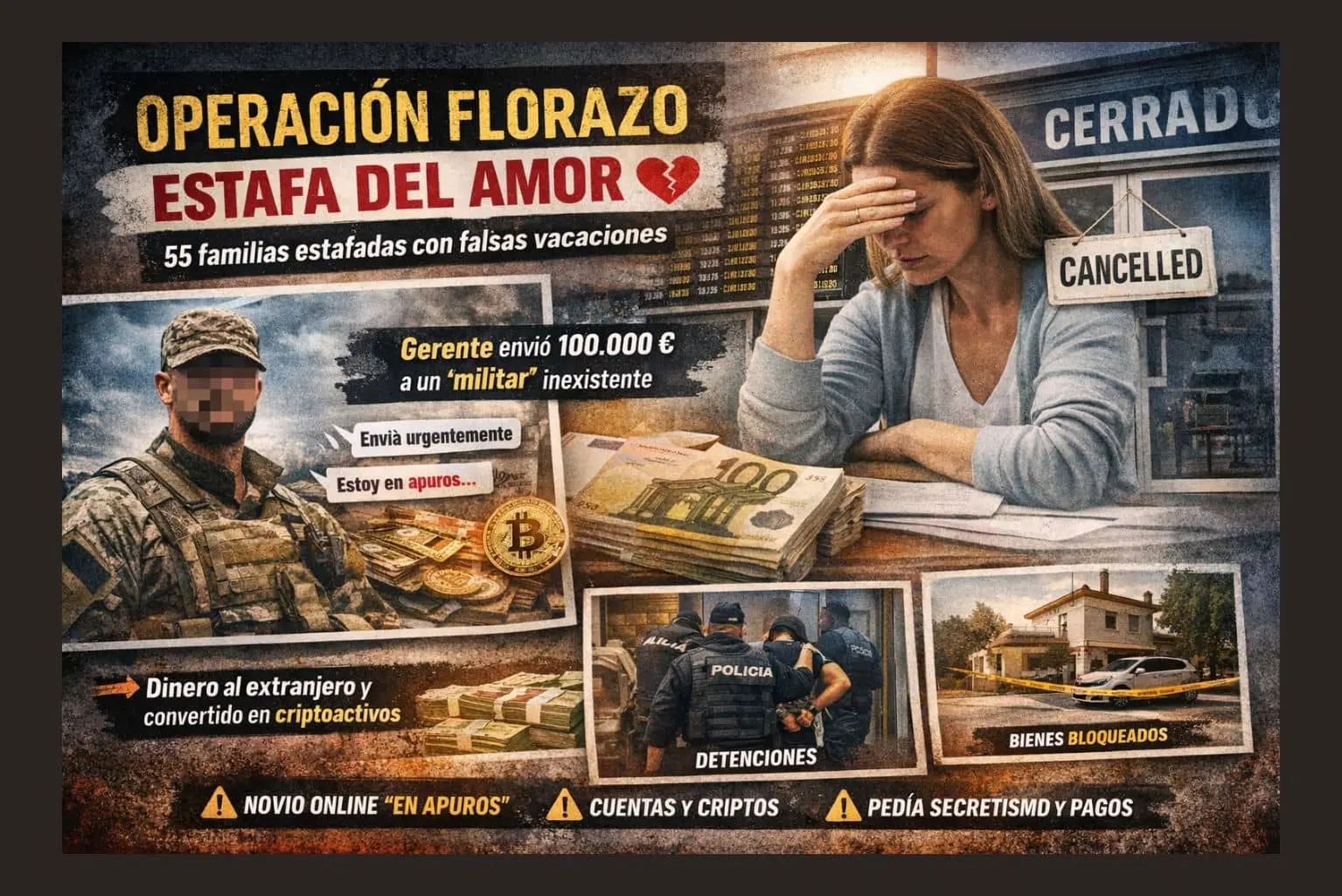 Operación Florazo: detenciones por estafas del amor con dinero desviado a criptomonedas